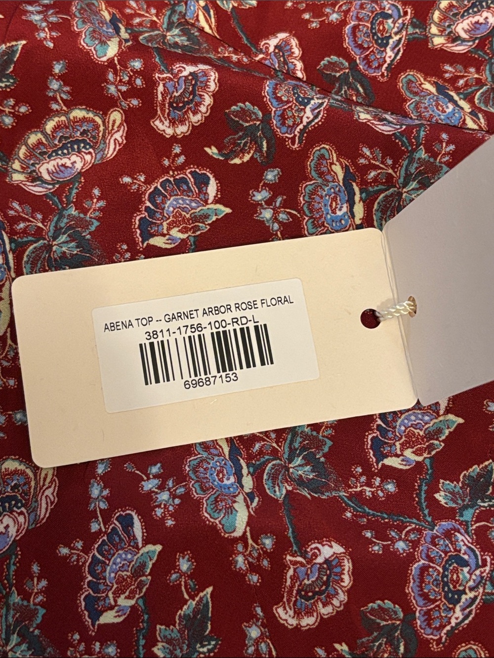 NWT DÔEN Abena Top in Garnet Arbor Rose Floral - Picture 3 of 8